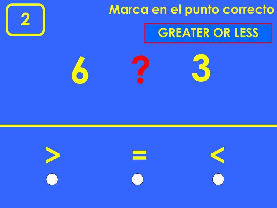 Marca en el punto correcto