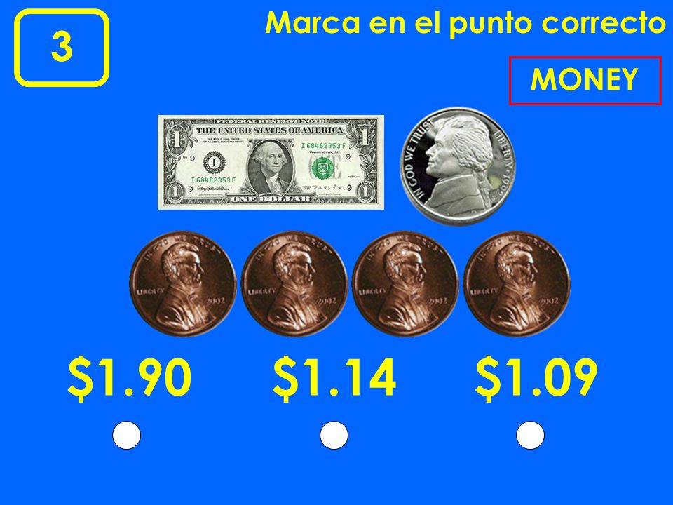 Marca en el punto correcto