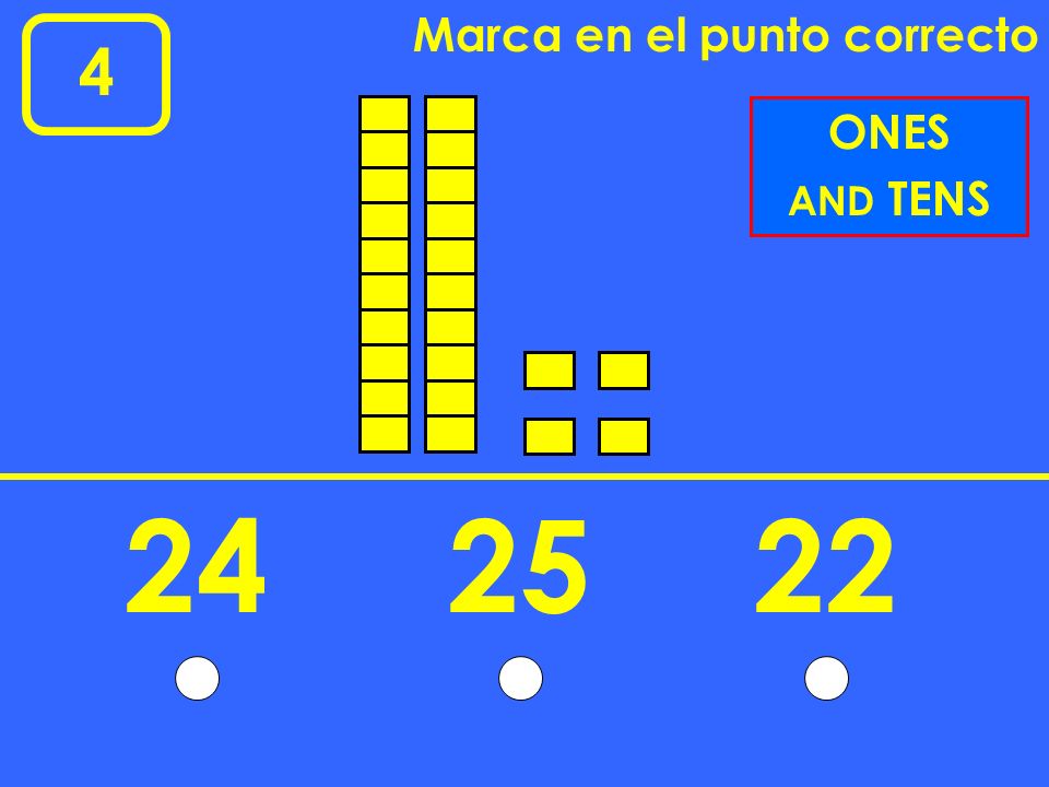 Marca en el punto correcto