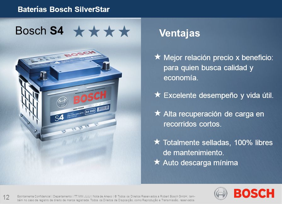 Bosch S4 Ventajas Baterías Bosch SilverStar