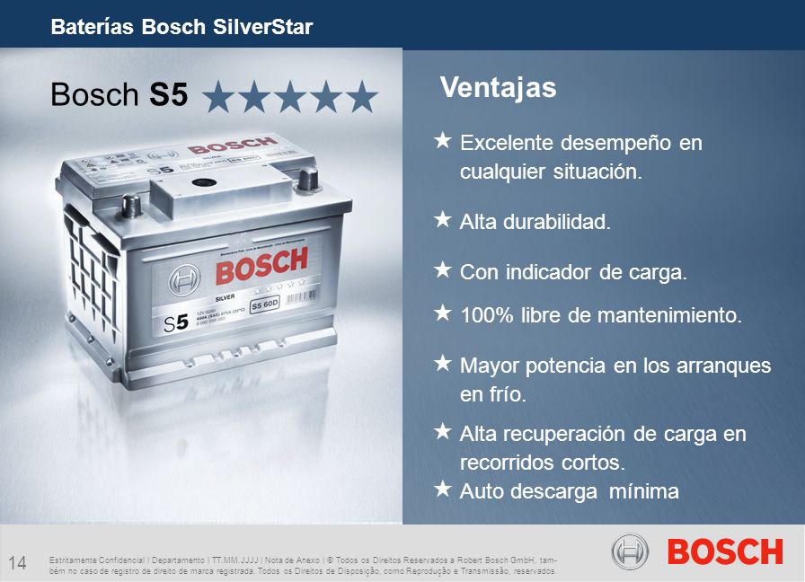 Bosch S5 Ventajas Baterías Bosch SilverStar
