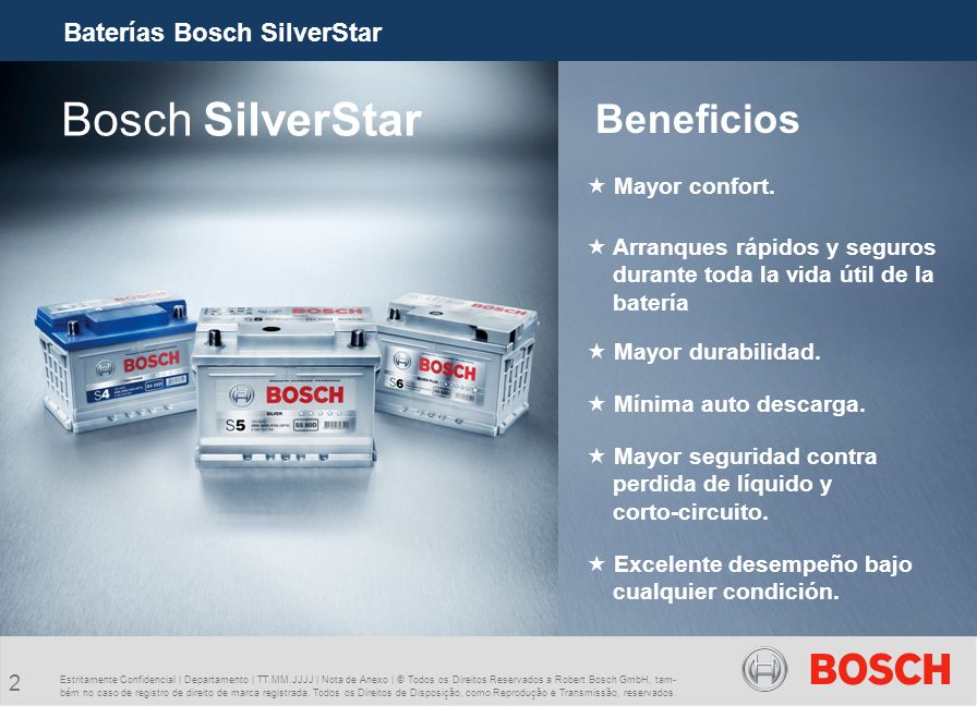 Bosch SilverStar Características Baterías Bosch SilverStar - ppt descargar
