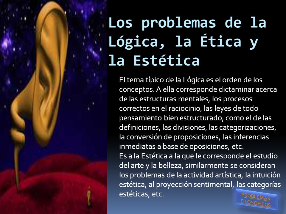 Los problemas de la Lógica, la Ética y la Estética