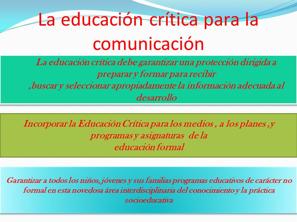 La educación crítica para la comunicación