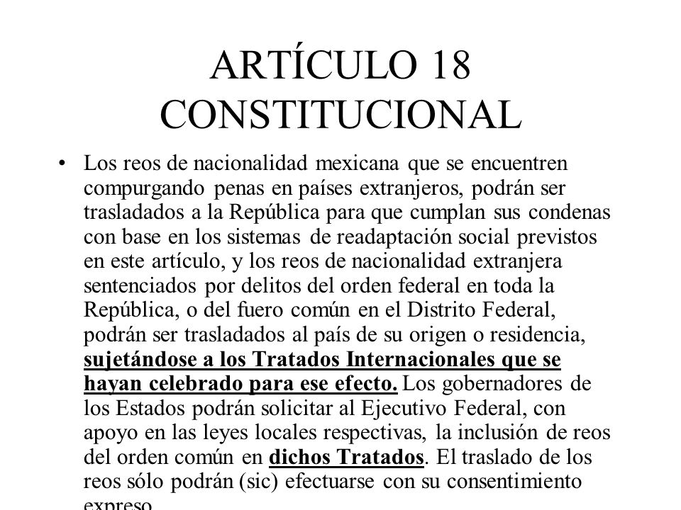 ARTÍCULO 18 CONSTITUCIONAL