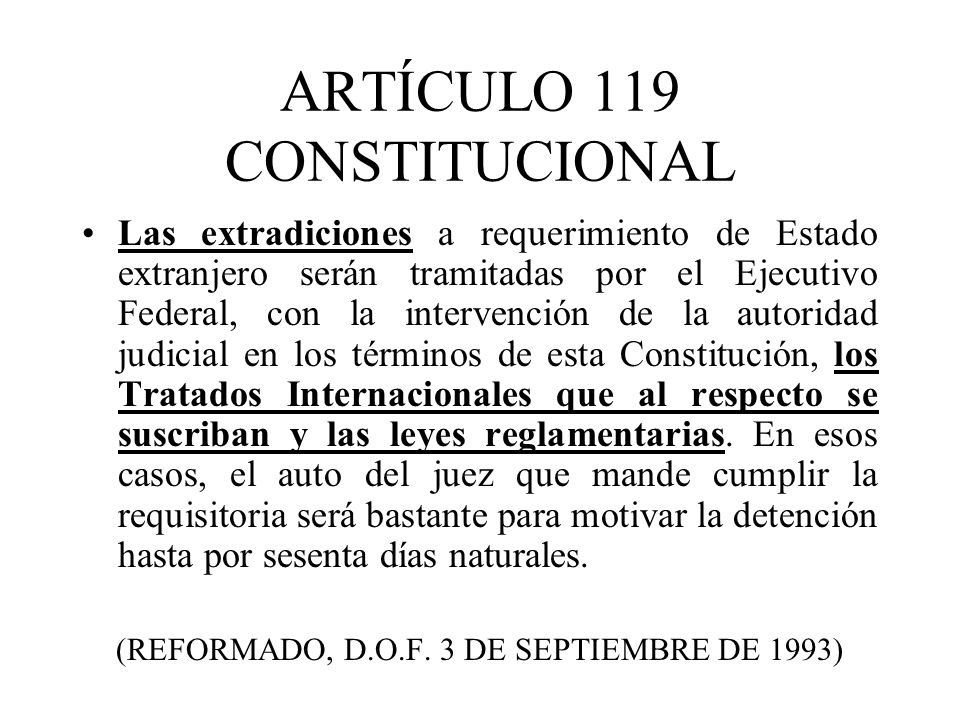 ARTÍCULO 119 CONSTITUCIONAL