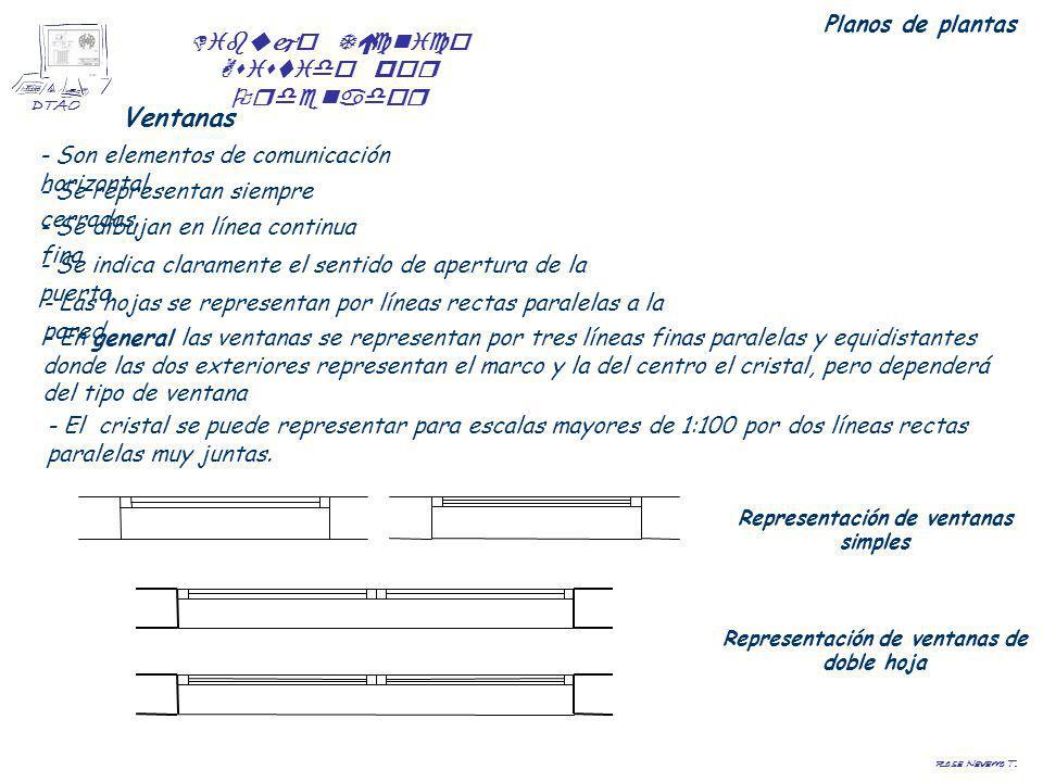 Ventanas Planos de plantas - Son elementos de comunicación horizontal.