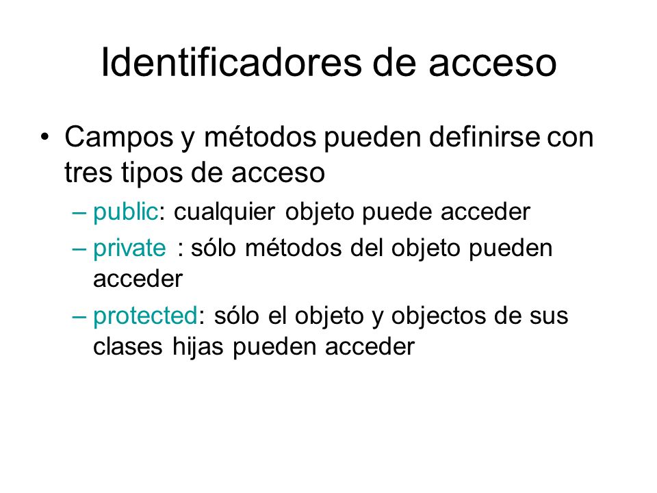 Identificadores de acceso