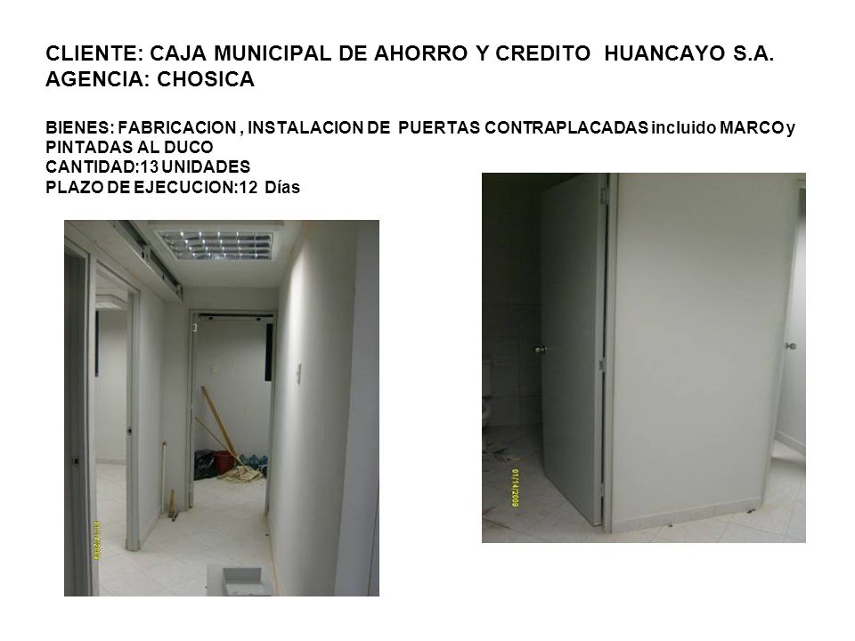 CLIENTE: CAJA MUNICIPAL DE AHORRO Y CREDITO HUANCAYO S. A