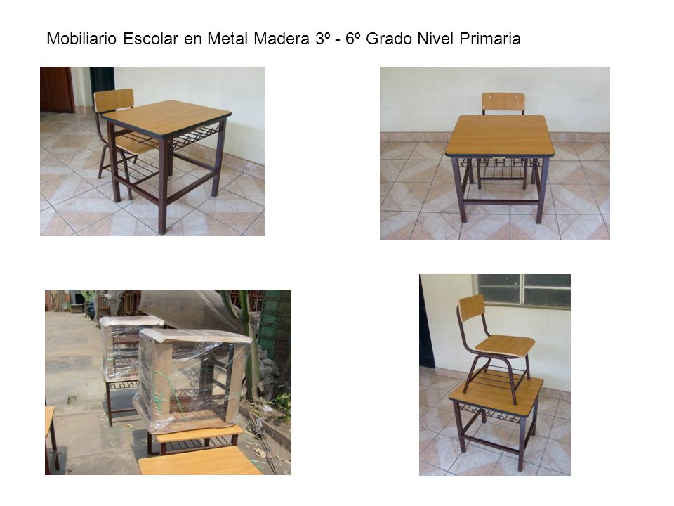 Mobiliario Escolar en Metal Madera 3º - 6º Grado Nivel Primaria