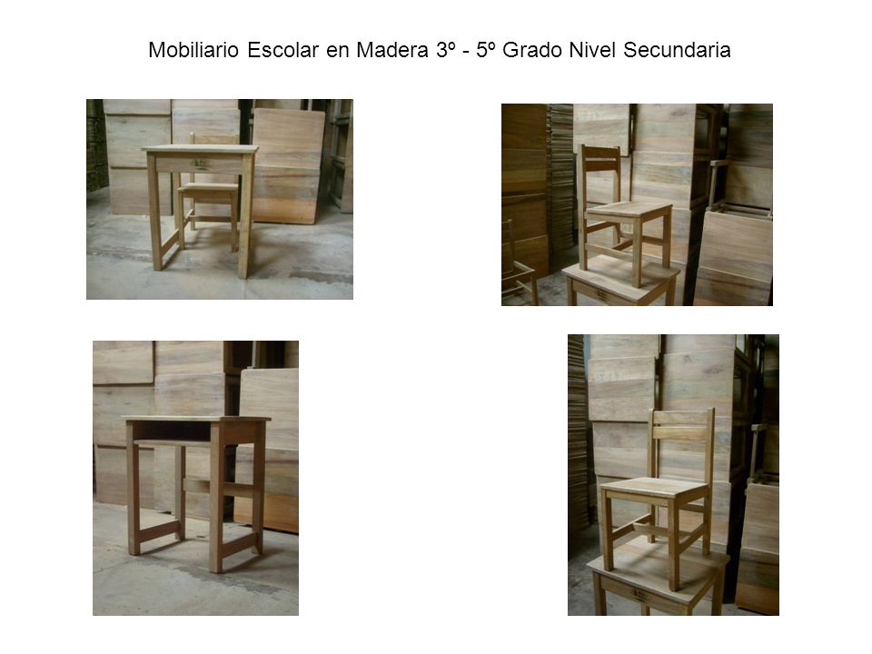 Mobiliario Escolar en Madera 3º - 5º Grado Nivel Secundaria
