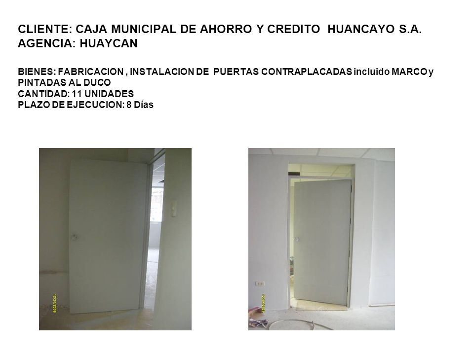 CLIENTE: CAJA MUNICIPAL DE AHORRO Y CREDITO HUANCAYO S. A
