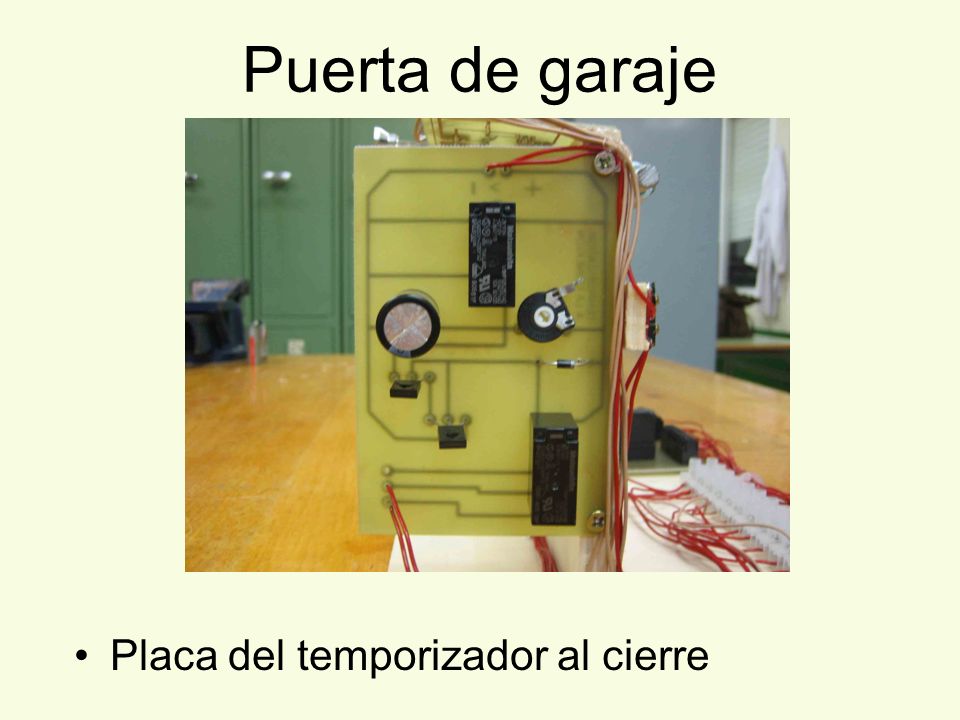 Puerta de garaje Placa del temporizador al cierre