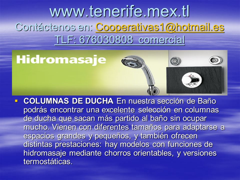 www. tenerife. mex. tl Contáctenos en: