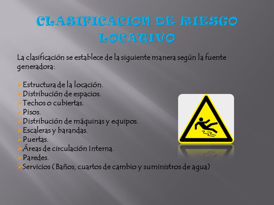 CLASIFICACION DE RIESGO LOCATIVO