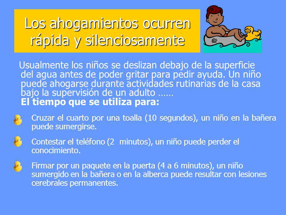 Los ahogamientos ocurren rápida y silenciosamente