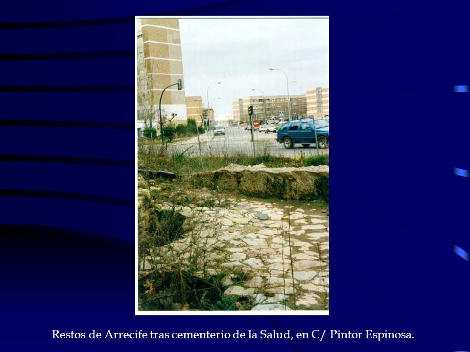 Restos de Arrecife tras cementerio de la Salud, en C/ Pintor Espinosa.