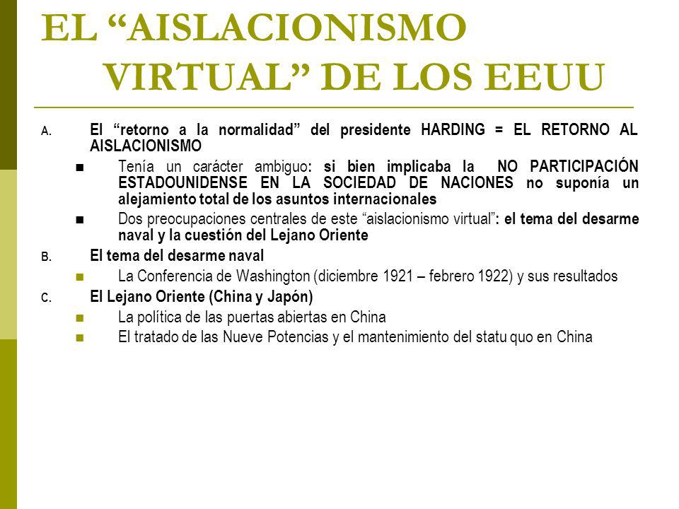 EL AISLACIONISMO VIRTUAL DE LOS EEUU