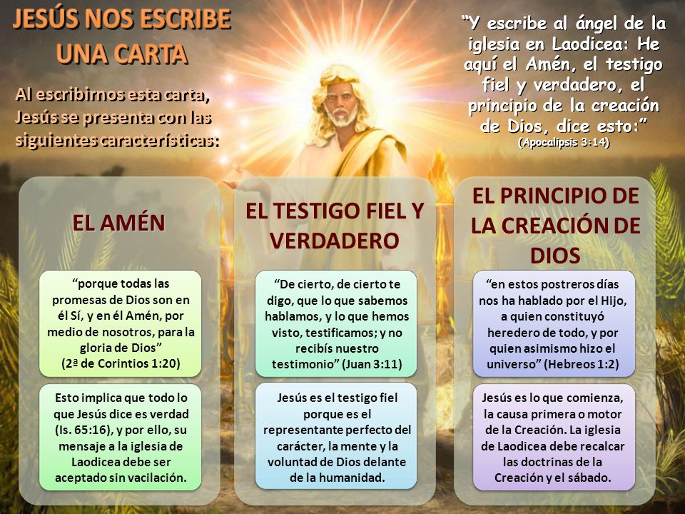 EL TESTIGO FIEL Y VERDADERO EL PRINCIPIO DE LA CREACIÓN DE DIOS