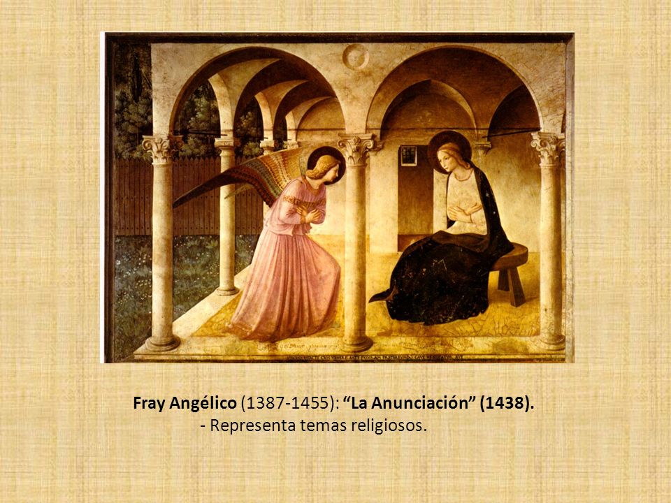 Fray Angélico ( ): La Anunciación (1438).