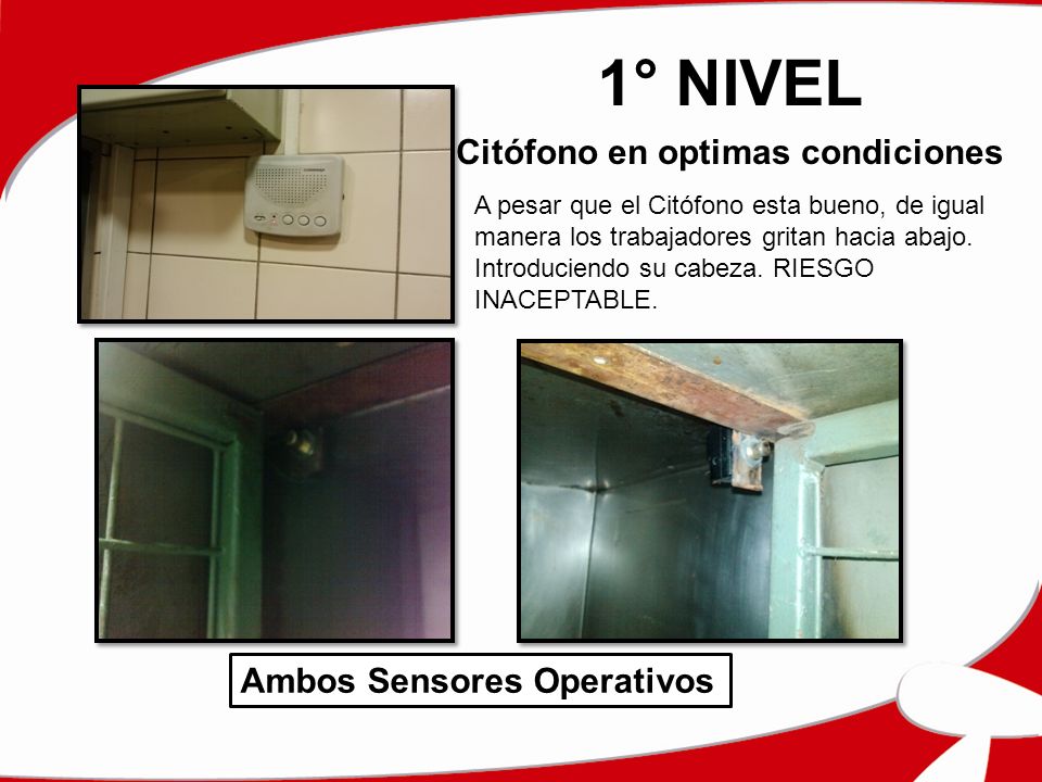 1° NIVEL Citófono en optimas condiciones Ambos Sensores Operativos