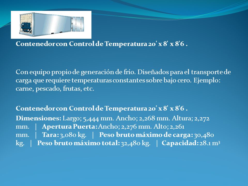 Contenedor con Control de Temperatura 20 x 8 x 8 6 .