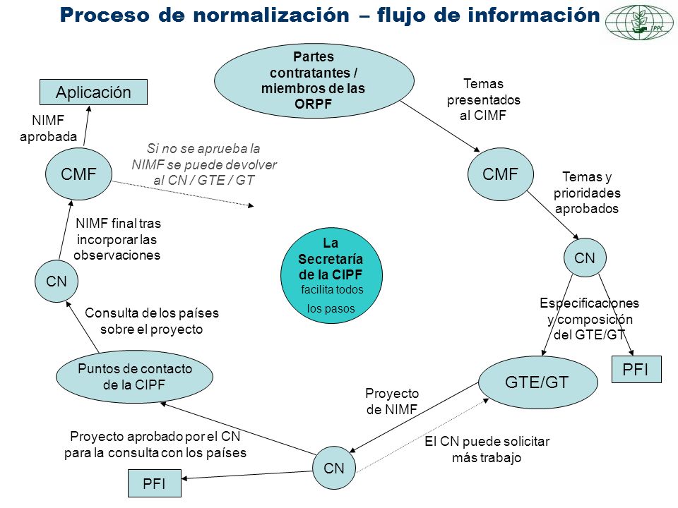 Proceso de normalización – flujo de información