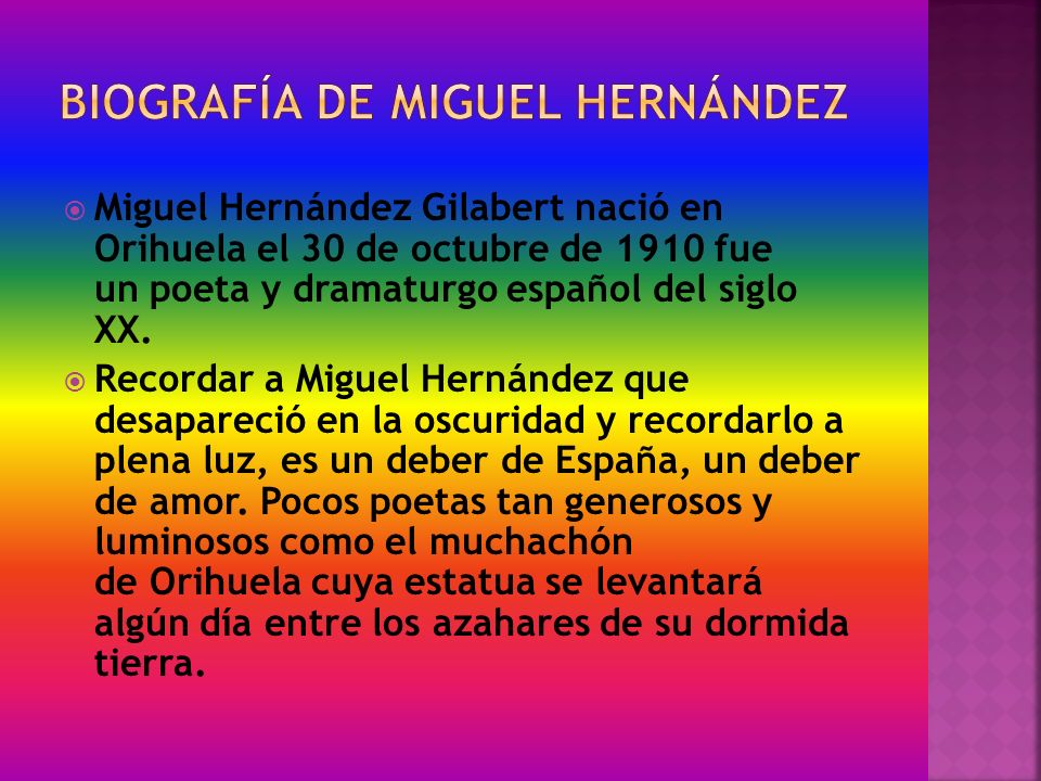 BiografÍa de Miguel Hernández