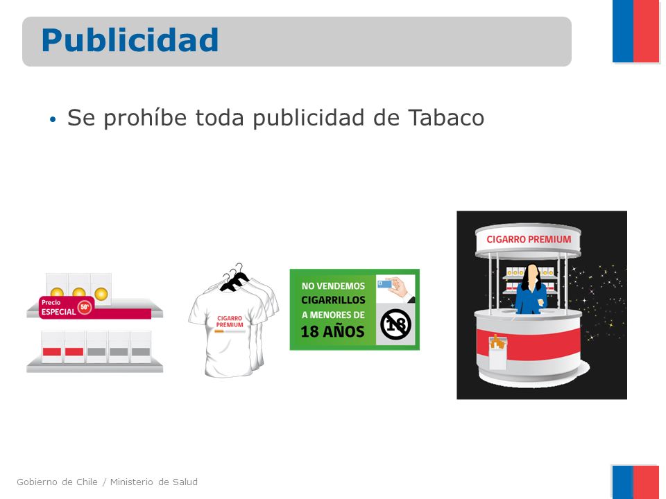 Se prohíbe toda publicidad de Tabaco