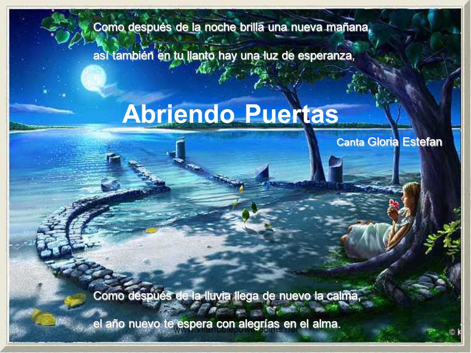 Abriendo Puertas Como después de la noche brilla una nueva mañana,