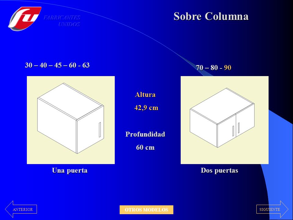 Sobre Columna 30 – 40 – 45 – – Altura 42,9 cm
