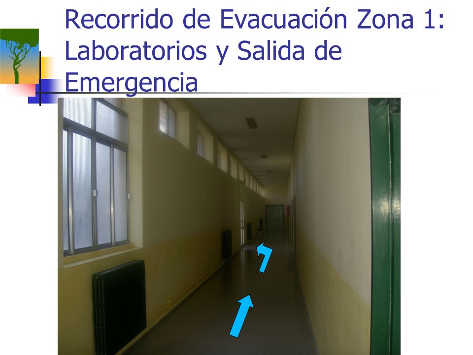 Recorrido de Evacuación Zona 1: Laboratorios y Salida de Emergencia