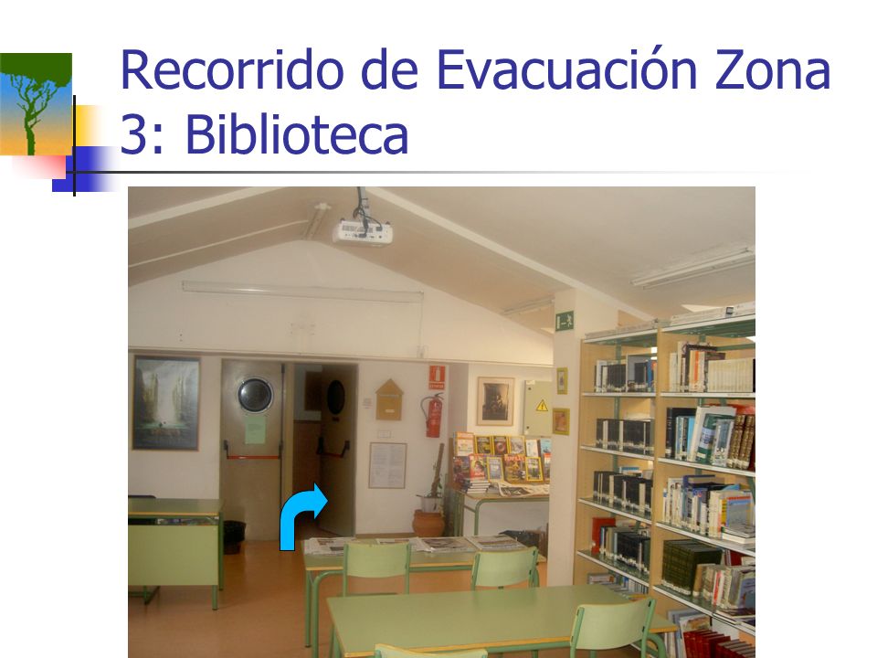 Recorrido de Evacuación Zona 3: Biblioteca