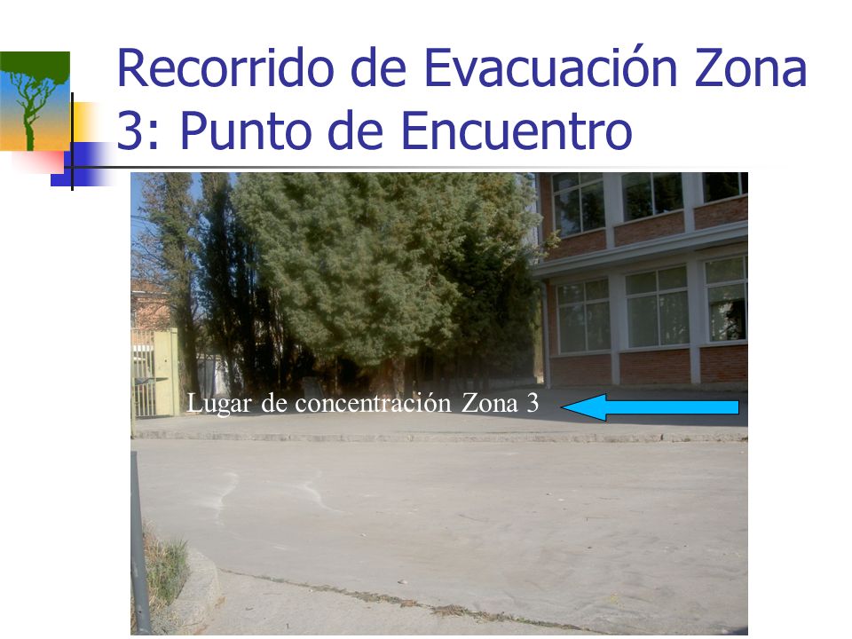 Recorrido de Evacuación Zona 3: Punto de Encuentro