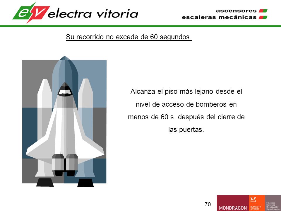 Su recorrido no excede de 60 segundos.