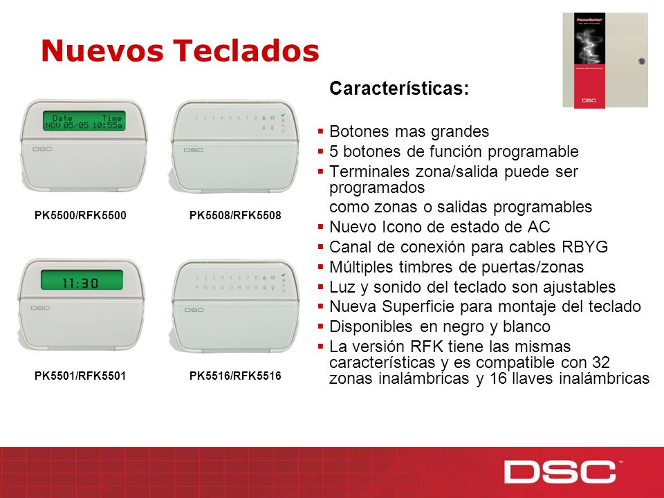 Nuevos Teclados Botones mas grandes 5 botones de función programable