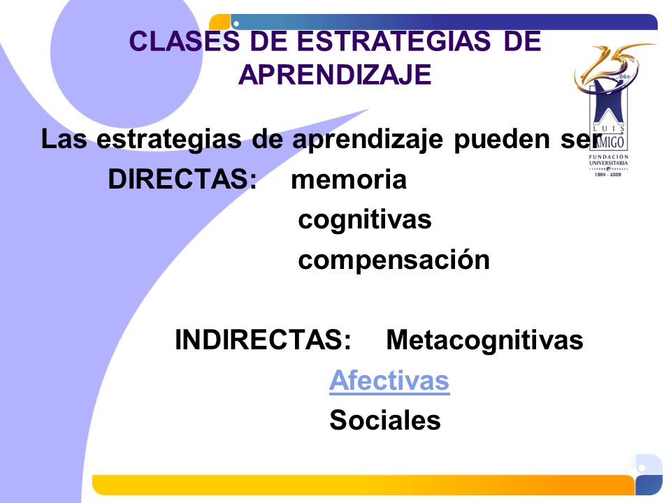 CLASES DE ESTRATEGIAS DE APRENDIZAJE