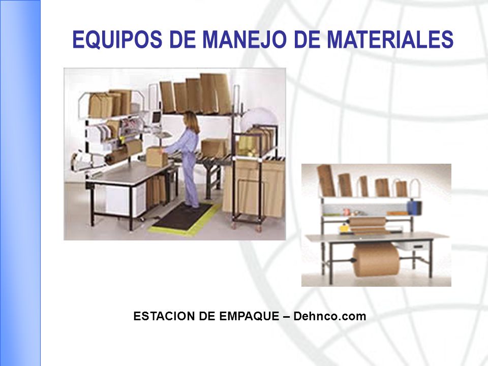 EQUIPOS DE MANEJO DE MATERIALES ESTACION DE EMPAQUE – Dehnco.com