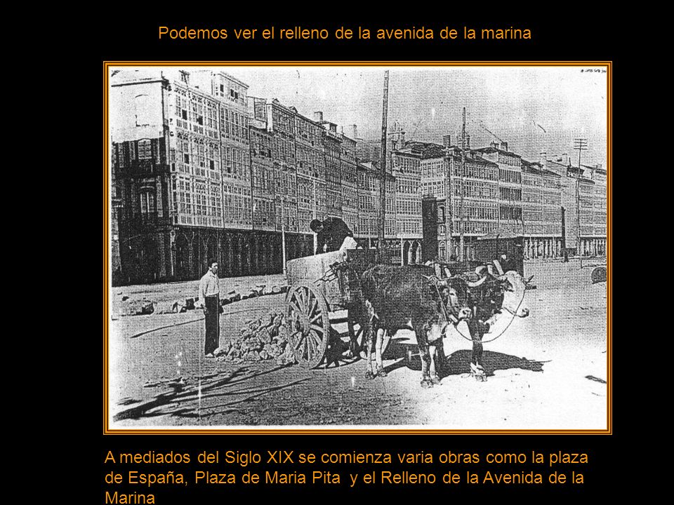 Podemos ver el relleno de la avenida de la marina