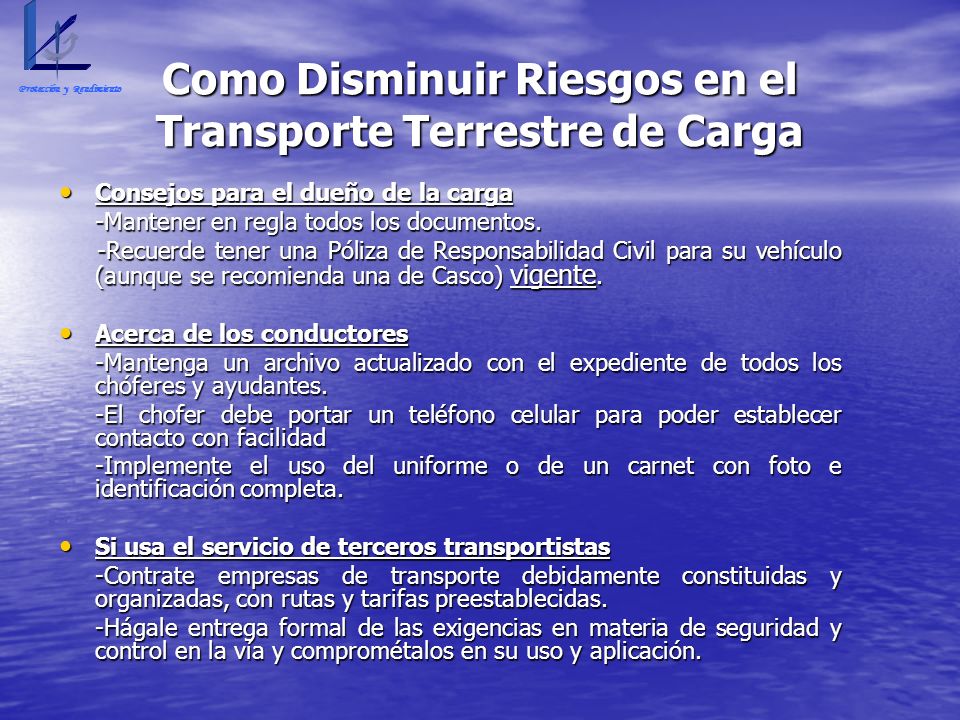 Como Disminuir Riesgos en el Transporte Terrestre de Carga