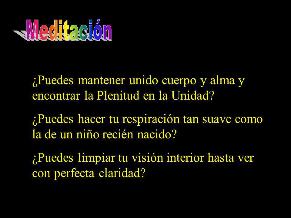 Meditación ¿Puedes mantener unido cuerpo y alma y encontrar la Plenitud en la Unidad