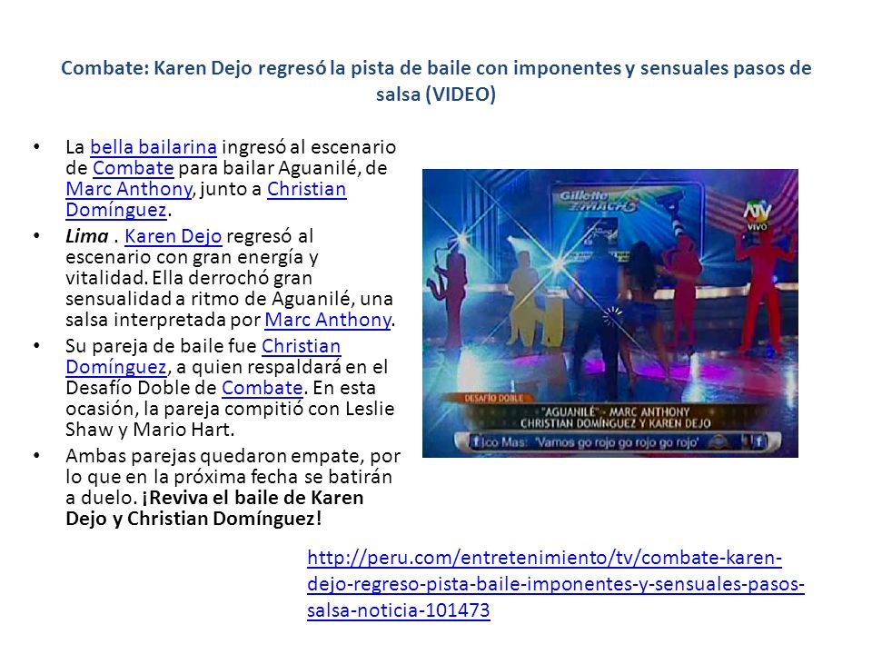 Combate: Karen Dejo regresó la pista de baile con imponentes y sensuales pasos de salsa (VIDEO)