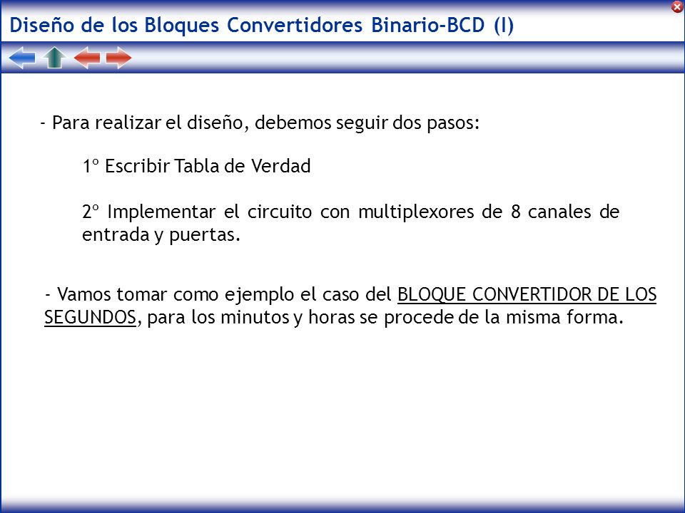 Diseño de los Bloques Convertidores Binario-BCD (I)