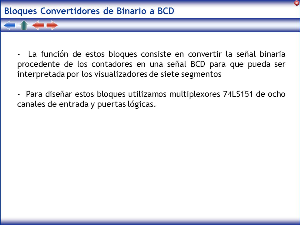 Bloques Convertidores de Binario a BCD