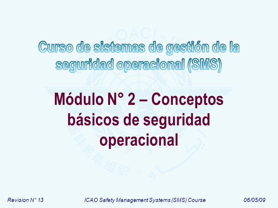 Módulo N° 2 – Conceptos básicos de seguridad operacional