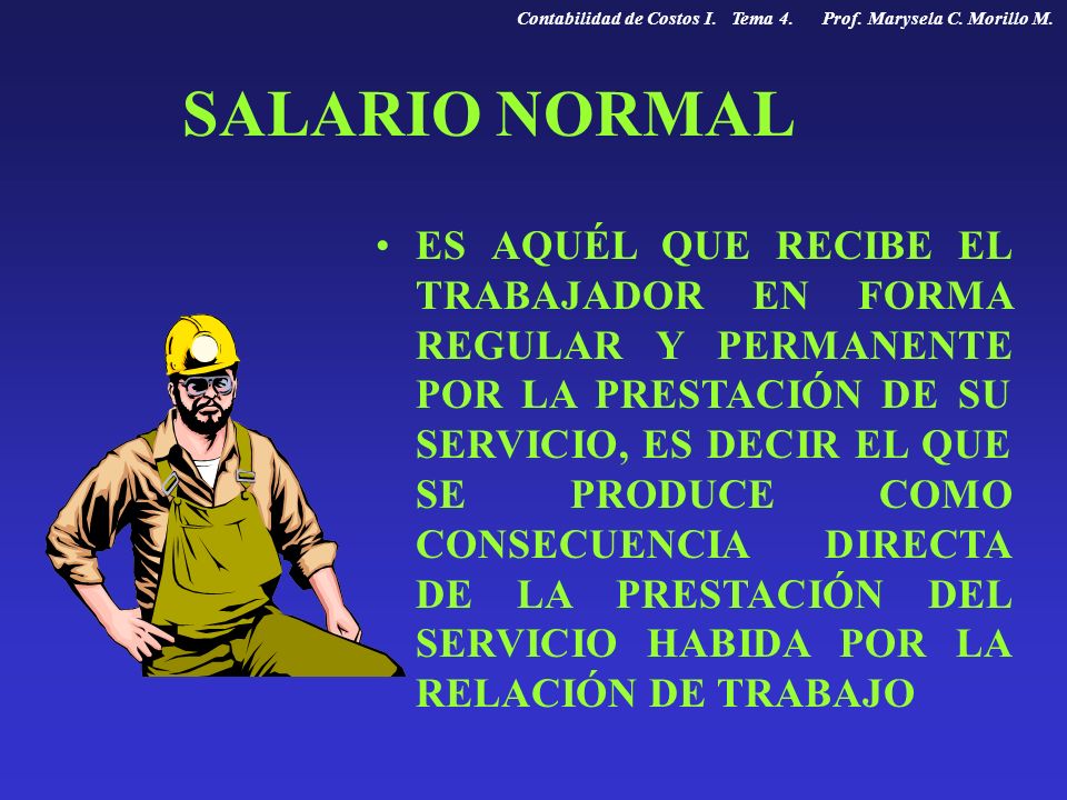 Contabilidad de Costos I. Tema 4. Prof. Marysela C. Morillo M.