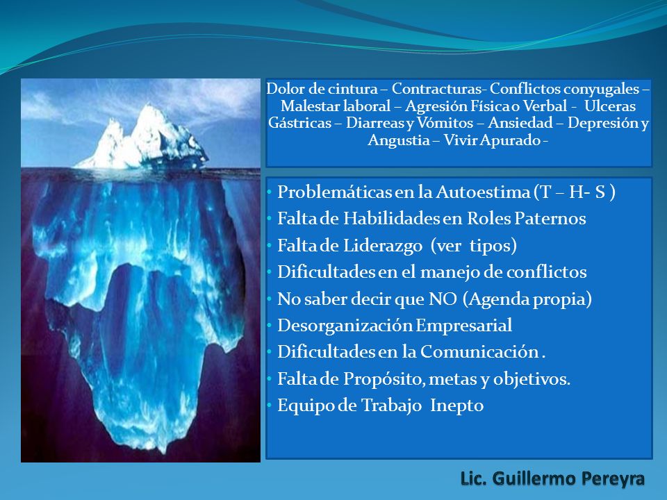 Lic. Guillermo Pereyra Problemáticas en la Autoestima (T – H- S )