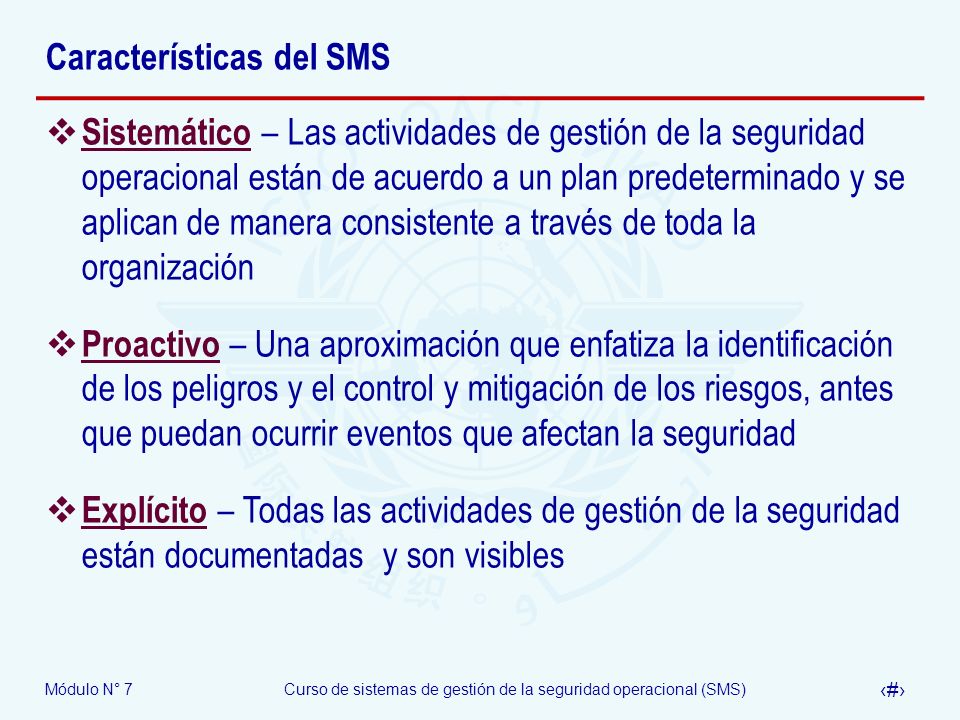 Características del SMS