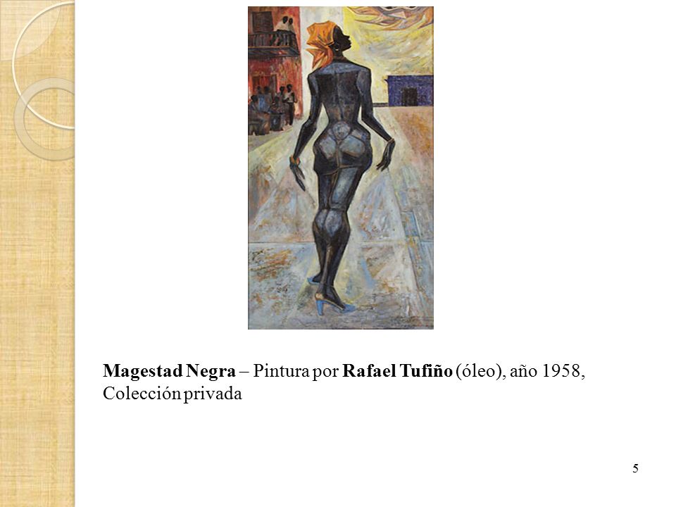 Magestad Negra – Pintura por Rafael Tufiño (óleo), año 1958, Colección privada