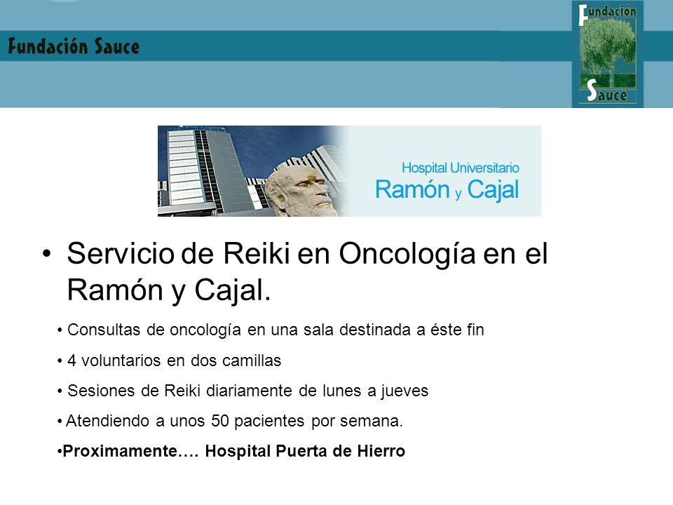 Servicio de Reiki en Oncología en el Ramón y Cajal.